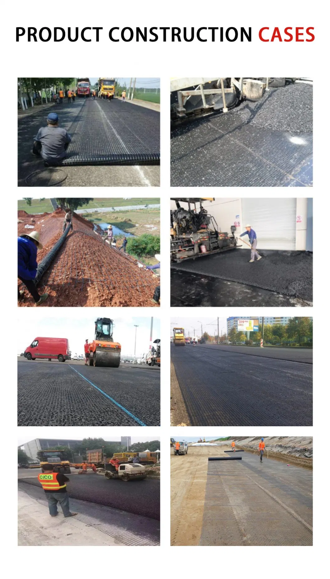 Bitumen Coating Road Paving Material Fiberglass Geogrid Asphalt Reinforcement Global Sale