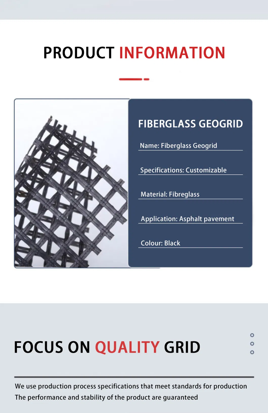 Fiberglass Geogrid Ground Gravel Grid Paver Asphalt Reinforcement Sold