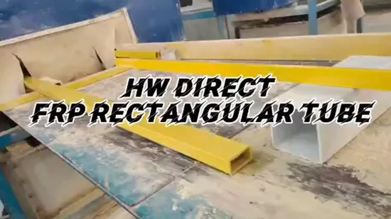 40*20mm Fiberglass Products Composite GRP Rectangular Pipe Structural FRP Rectangular Tube