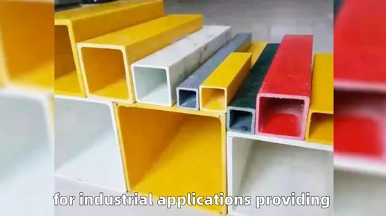 40*40mm Fiberglass Products Composite GRP Square Pipe Structural FRP Square Tube