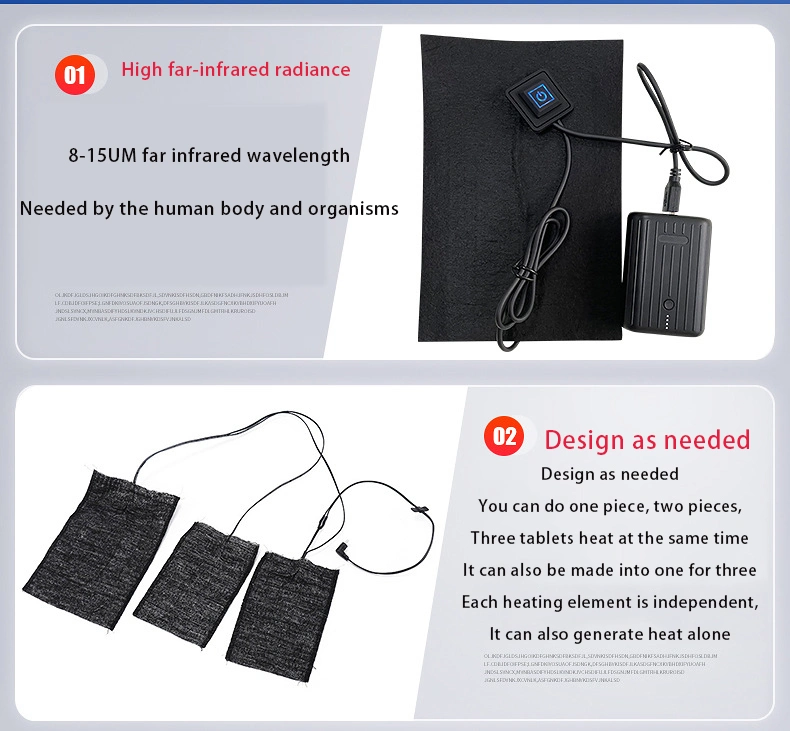 Clothing Heating Pad Winter DC Carbon Fiber Heating Elementrelated Products for Warm Clothing